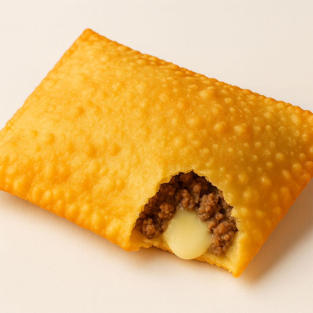 Carne com queijo cremoso