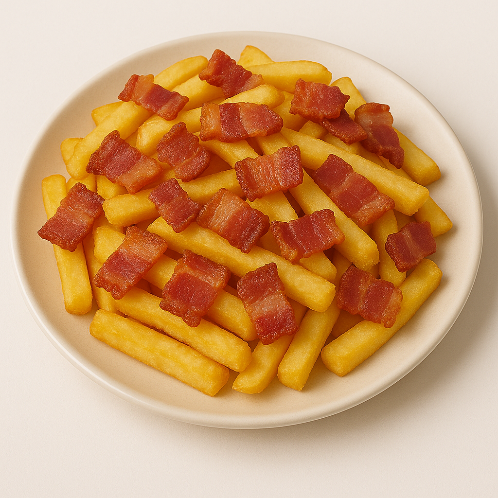 Batata frita com bacon