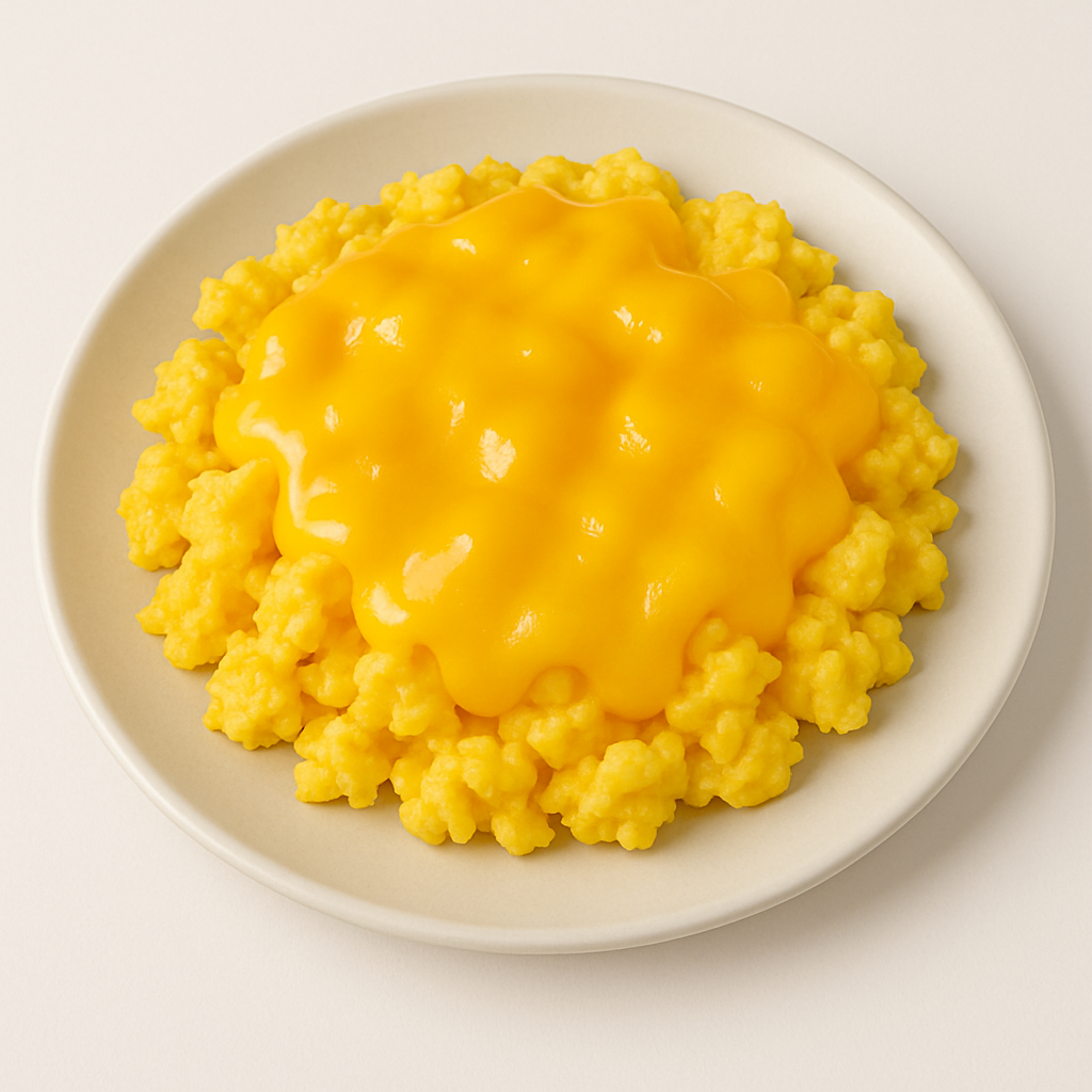 Ovos mexido com queijo